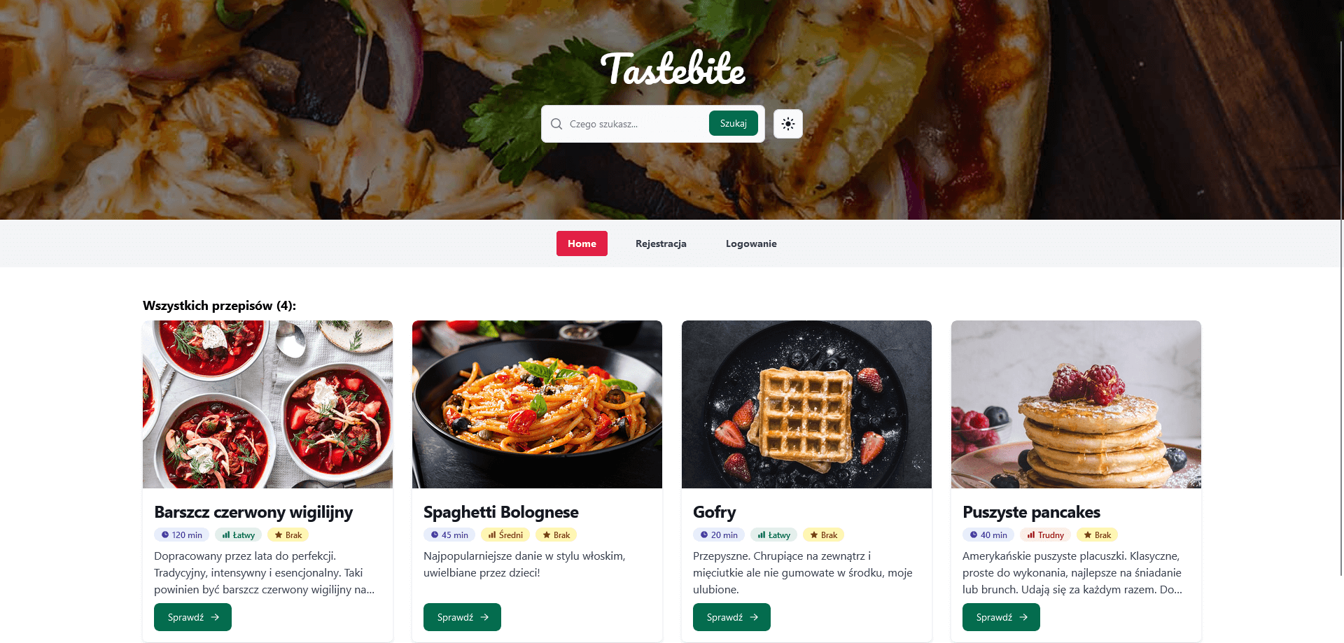Tastebite Recipes App